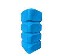 Varile Serbatoio per acqua potabile verticale, 750 l, rettangolare, blu, senza BPA, filettatura in ottone integrata da 3/4", prodotto in EU, adatto per uso alimentare