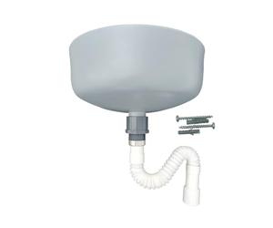 Varile Set di lavelli premium grigio per giardino e cantina, incluso tubo di scarico