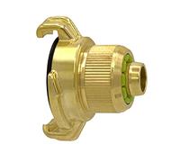 Variosan 12975 - Giunto rapido con attacco a morsetto, 1/2", in ottone lucido, sistema Geka