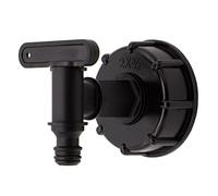 VARIOSAN IBC - Rubinetto 15891, S60 x 6, in plastica, nero, ad esempio sistema Gardena