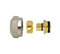 VARIOSAN Raccordo a morsetto per tubo di riscaldamento 17 x 2 mm 14276, 2 pezzi, 3/4", per rubinetti e riscaldamento a pavimento, Eurokonus