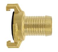 VARIOSAN Raccordo rapido per tubo flessibile 12166, boccola da 3/4", ottone lucido, sistema Geka