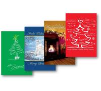 Various Artists Weihnachtskarten 5er-Pack:Baum rot/grün/Kamin/Kirche (CD)
