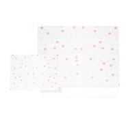 various Biancheria da letto, 60 x 120 cm, 100% cotone extra morbido, Refricato in Europa, (parte inferiore + lenzuolo + federa) stampa luna rosa/bianco