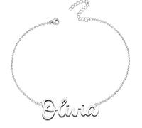 various Braccialetto da donna con nome in acciaio inossidabile-braccialetto nome personalizzato argento per donna-regali personalizzati per donna mamma ragazza coppie, migliore amica, Lega di acciaio