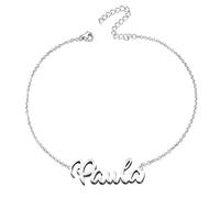 various Braccialetto da donna con nome in acciaio inossidabile-ciondolo nome personalizzato argento per donna-regali personalizzati per donna mamma ragazza coppie, migliore amica, Lega di acciaio