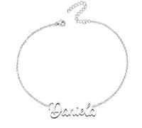 various Braccialetto da donna con nome in acciaio inossidabile-ciondolo nome personalizzato argento per donna-regali personalizzati per donna mamma ragazza coppie, migliore amica, Lega di acciaio