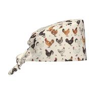 Various Chicken Pattern Berretto Da Lavoro Elastici Cuffie Morbidi Cuffia Per Donna Uomo Donne