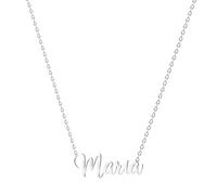 various Collana con nome in acciaio inox, ciondolo con nome personalizzato in argento per collana da donna, regali personalizzati da donna, per mamme, ragazza, coppie, migliore amica, Plateado,