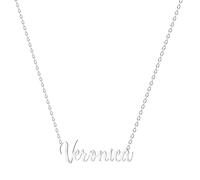 various Collana con nome in acciaio inox, ciondolo con nome personalizzato in argento per collana da donna, regali personalizzati da donna, per mamme, ragazza, coppie, migliore amica, Plateado,