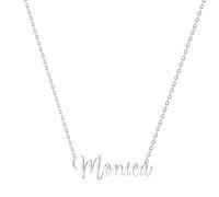 various Collana con nome in acciaio inox, ciondolo con nome personalizzato in argento per collana da donna, regali personalizzati da donna, per mamme, ragazza, coppie, migliore amica, Plateado,