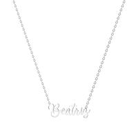 various Collana con nome in acciaio inox, ciondolo con nome personalizzato in argento per collana da donna, regali personalizzati da donna, per mamme, ragazza, coppie, migliore amica, Plateado,