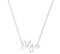 various Collana con nome in acciaio inox, ciondolo con nome personalizzato in argento per collana da donna, regali personalizzati da donna, per mamme, ragazza, coppie, migliore amica, Plateado,