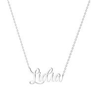 various Collana con nome in acciaio inox, ciondolo con nome personalizzato in argento per collana da donna, regali personalizzati da donna, per mamme, ragazza, coppie, migliore amica, Plateado,