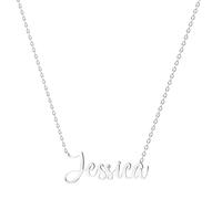 various Collana con nome in acciaio inox, ciondolo con nome personalizzato in argento per collana da donna, regali personalizzati da donna, per mamme, ragazza, coppie, migliore amica, Plateado,