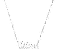 various Collana con nome in acciaio inox, ciondolo con nome personalizzato in argento per collana da donna, regali personalizzati da donna, per mamme, ragazza, coppie, migliore amica, Plateado,