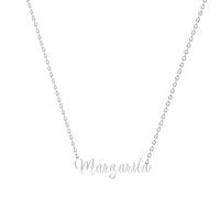 various Collana con nome in acciaio inox, ciondolo con nome personalizzato in argento per collana da donna, regali personalizzati da donna, per mamme, ragazza, coppie, migliore amica, Plateado,