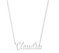 various Collana con nome in acciaio inox, ciondolo con nome personalizzato in argento per collana da donna, regali personalizzati da donna, per mamme, ragazza, coppie, migliore amica, Plateado,