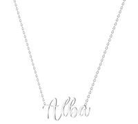 various Collana con nome in acciaio inox, ciondolo con nome personalizzato in argento per collana da donna, regali personalizzati da donna, per mamme, ragazza, coppie, migliore amica, Plateado,