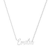 various Collana con nome in acciaio inox, ciondolo con nome personalizzato in argento per collana da donna, regali personalizzati da donna, per mamme, ragazza, coppie, migliore amica, Plateado,