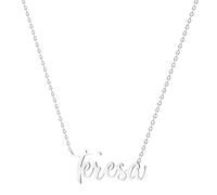 various Collana con nome in acciaio inox, ciondolo con nome personalizzato in argento per collana da donna, regali personalizzati da donna, per mamme, ragazza, coppie, migliore amica, Plateado,