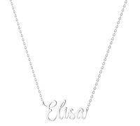 various Collana con nome in acciaio inox, ciondolo con nome personalizzato in argento per collana da donna, regali personalizzati da donna, per mamme, ragazza, coppie, migliore amica, Plateado,