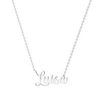 various Collana con nome in acciaio inox, ciondolo con nome personalizzato in argento per collana da donna, regali personalizzati da donna, per mamme, ragazza, coppie, migliore amica, Plateado,