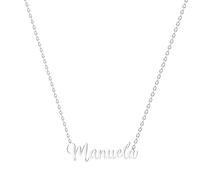 various Collana con nome in acciaio inox, ciondolo con nome personalizzato in argento per collana da donna, regali personalizzati da donna, per mamme, ragazza, coppie, migliore amica, Plateado,