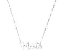 various Collana con nome in acciaio inox, ciondolo con nome personalizzato in argento per collana da donna, regali personalizzati da donna, per mamme, ragazza, coppie, migliore amica, Plateado,