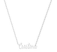 various Collana con nome in acciaio inox, ciondolo con nome personalizzato in argento per collana da donna, regali personalizzati da donna, per mamme, ragazza, coppie, migliore amica, Plateado,