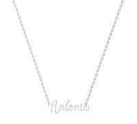 various Collana con nome in acciaio inox, ciondolo con nome personalizzato in argento per collana da donna, regali personalizzati da donna, per mamme, ragazza, coppie, migliore amica, Plateado,