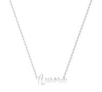 various Collana con nome in acciaio inox, ciondolo con nome personalizzato in argento per collana da donna, regali personalizzati da donna, per mamme, ragazza, coppie, migliore amica, Plateado,