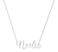 various Collana con nome in acciaio inox, ciondolo con nome personalizzato in argento per collana da donna, regali personalizzati da donna, per mamme, ragazza, coppie, migliore amica, Plateado,