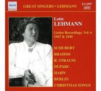 Various Composers Lieder Recordings Vol. 6: 1947 and 1949 (CD) Album