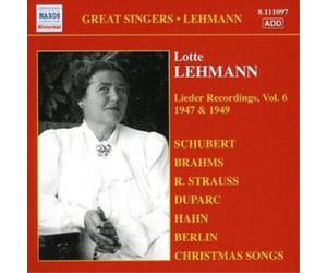 Various Composers Lieder Recordings Vol. 6: 1947 and 1949 (CD) Album