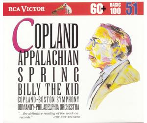 Various Copland: Billy the Kid / Appalachian Spring RCA Victor Basic 100, V (CD)