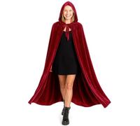 various Costume da vampiro per Halloween con cappuccio medievale in velluto per feste di carnevale e Halloween, mantello per adulti, unisex, donna e uomo