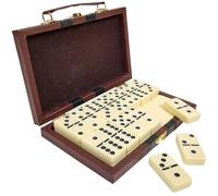 Various Domino Double 28 Gettoni Scatola In Similpelle, Gioco Da Tavolo Classico Per Bambini E Adulti