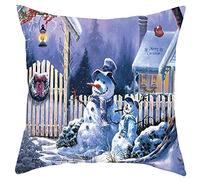 Various - Faxiang Federa Natalizia per Cuscino Auto, Divano, Decorazione Natalizia per Capodanno, 45 x 45 cm Hs209934_05