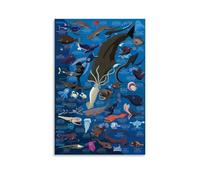 Various Fish in The Ocean Modern Home Kitchen Dormitory Kids Room Mural 60 x 90 cm