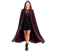 various Mantello lungo con cappuccio in velluto costume da vampiro Halloween mantello medievale costume per feste di carnevale e Halloween - mantello costume adulto unisex donna e uomo viola