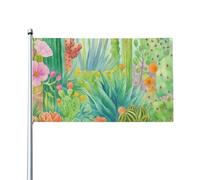 Various Of Cactuses Flag Resistente Alle Intemperie Bandiera Da Giardino Durevole Bandiera Per Interno Esterno Prato Festival 90X150Cm