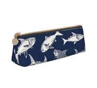 Various Sea Fish Pattern Astuccio Con Cerniera Astuccio Matite Triangolare Portamatite Per Teenager Adulti Ufficio
