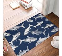 Various Sea Fish Zerbino Ingresso Polvere Zerbino D'Ingresso Lavabile Tappeto Porta Per Cucina Camera Soggiorno 60X40Cm