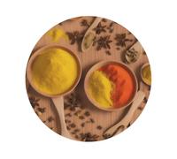 Various Seasonings - Sottobicchieri rotondi in pelle resistente al calore, 10,2 cm, 6 pezzi