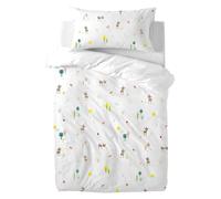 various Set copripiumino double-face per neonati 60 x 120 cm, 100% cotone Cotone, con copripiumino e federa. Completo copripiumino 90 x 120 cm con federa 60 x 40 cm (gazelle)