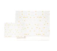 Various - Set di lenzuola per lettino 60 x 120 cm, biancheria per culla, 100% cotone extra morbido in europeo-(basso+piano di lavoro+federa) stampa lunare beige/bianco
