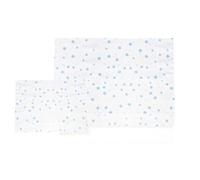 various Set Lenzuola Lettino Neonato 60x120 cm, 100% Cotone Extra Morbido, Include Lenzuolo con Angoli, Lenzuolo Sopra e Federa, Biancheria Letto Bambino Traspirante Motivo Stelle Blu