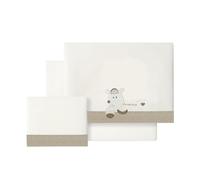 various Set Lenzuola Lettino Neonato 60x120 cm, 100% Cotone Extra Morbido, Include Lenzuolo con Angoli, Lenzuolo Sopra e Federa, Biancheria Letto Bambino Traspirante colore beige