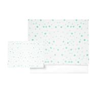 various Set Lenzuola Lettino Neonato 60x120 cm, 100% Cotone Extra Morbido, Include Lenzuolo con Angoli, Lenzuolo Sopra e Federa, Biancheria Letto Bambino Traspirante Motivo Luna Verde